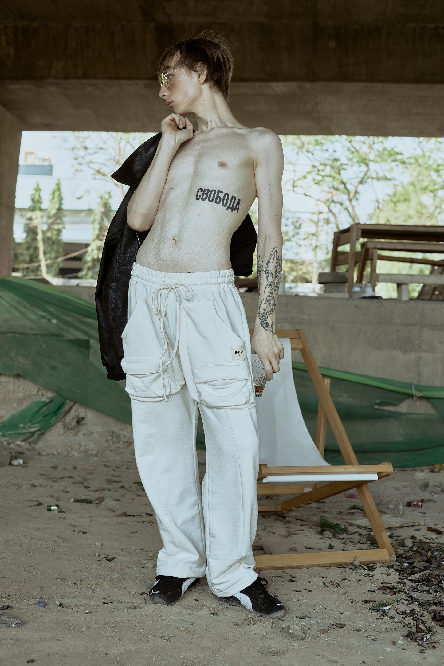 DREADLOCK CARGO SWEATPANT